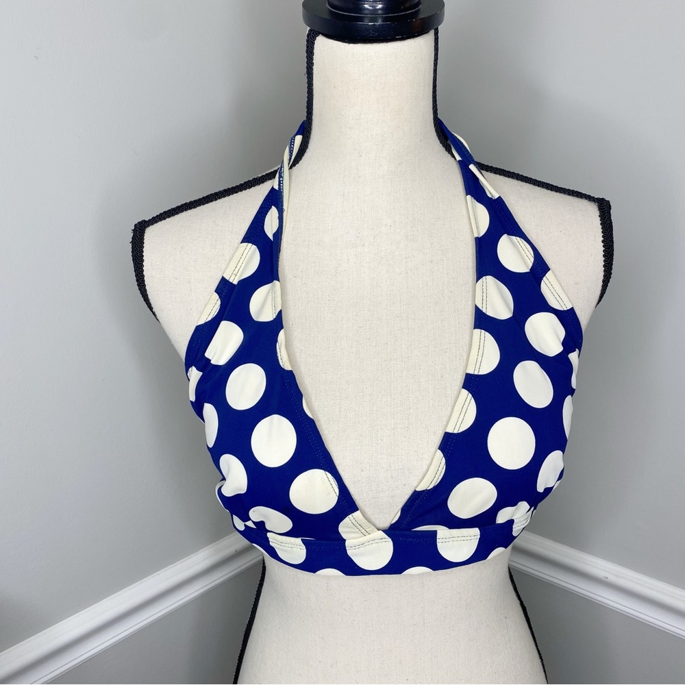 Sand & Sun blue White Polk a dot bikini top